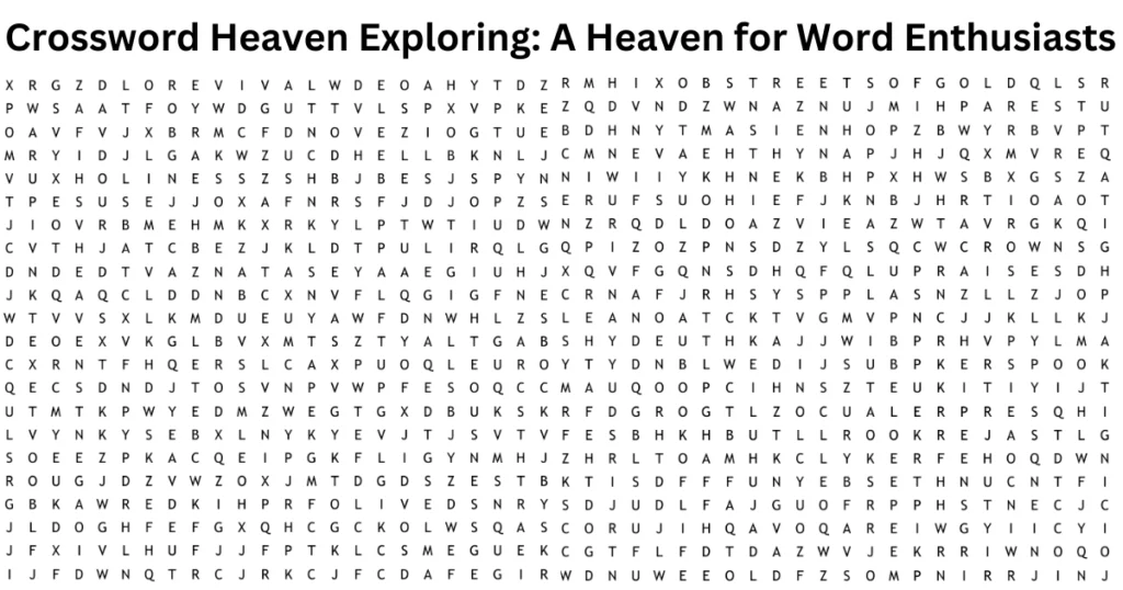 Crossword Heaven Exploring